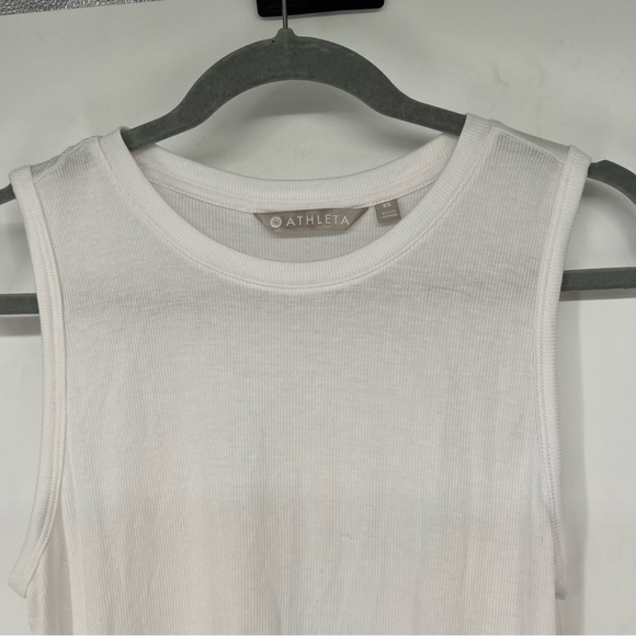 NWT Athleta Modal Rib Crop White Tank Top - Picture 6 of 7